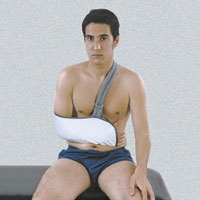 Imagen de paciente con cabestrillo