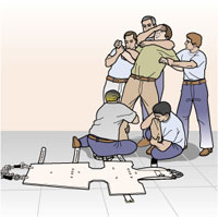 Imagen de cmo reducir a un paciente violento